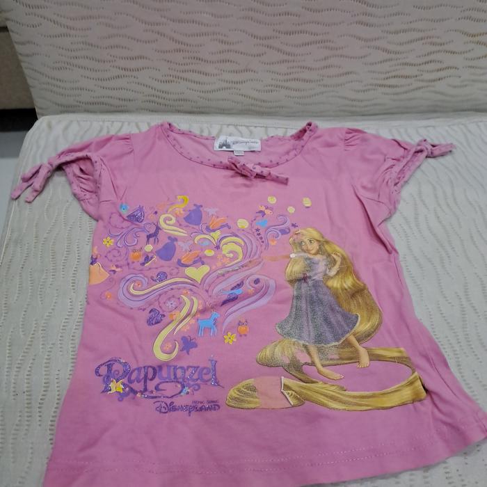 kaos anak perempuan princess rapunzel disney 2-3y preloved original disneyland store