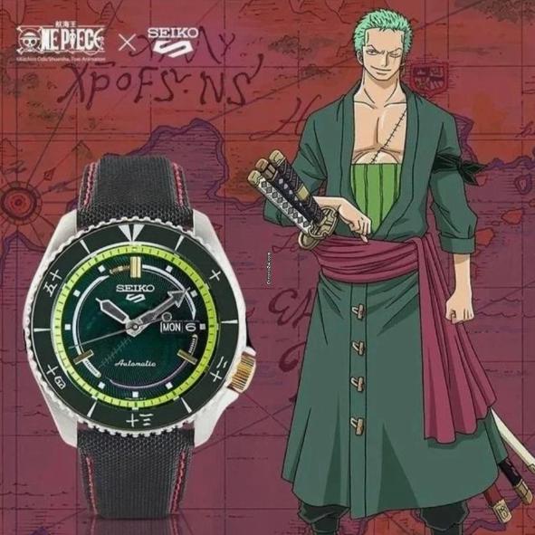 Jam tangan seiko 5 sports x  one piece zoro automatic Green