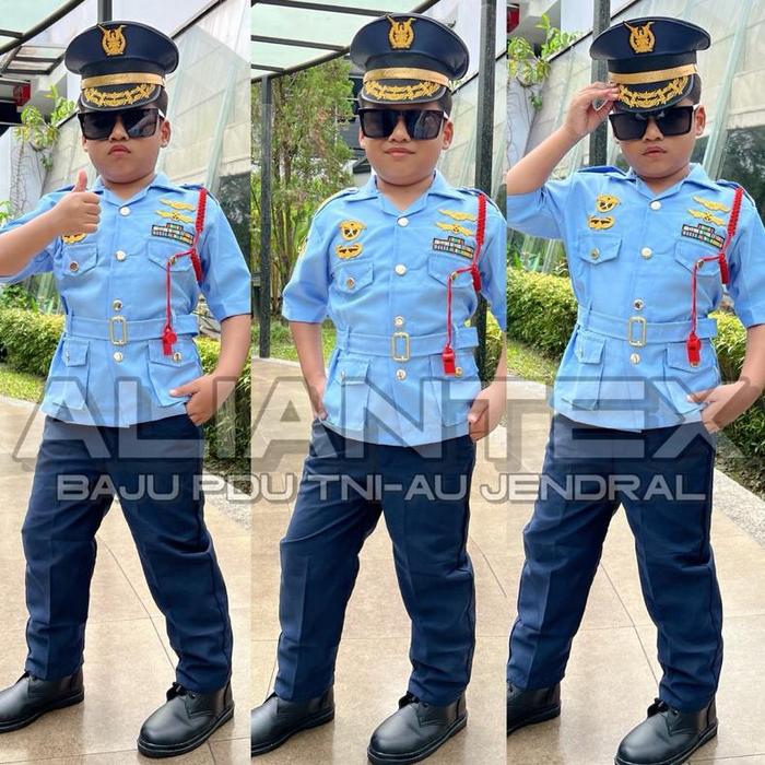 BARU!! PDU TNI-AU JENDRAL SABUK TANGAN PENDEK/ BAJU PROFESI ANAK/NEW PDH