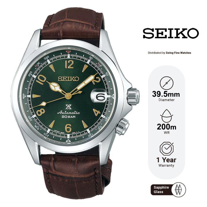 Seiko Prospex Alpinist SPB121 SPB121J1 Jam Tangan Pria Automatic Green Dial Brown Strap Original