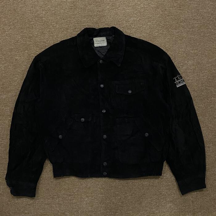 Vintage 90s Tete Homme By Issey Miyake Leather Suede Jacket