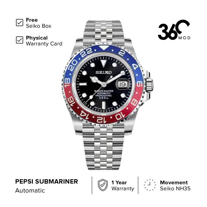 Seiko Submariner Pepsi Automatic NH35
