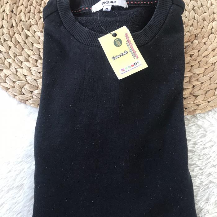 Sweater Pria Wanita Hitam Branded Thrifting