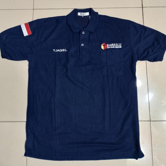 Kaos Krah BAWASLU Baju Bawaslu Nevy Lengan Pendek