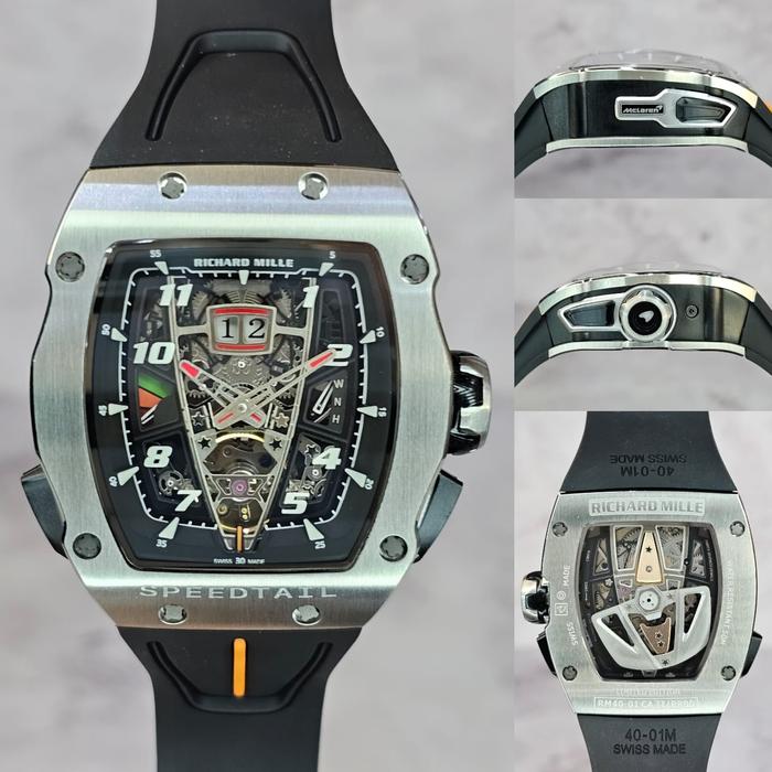 Jam tangan Automatic Swiss RM 40-01 Mclaren Speedtail Stainles fullset