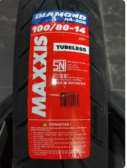 BAN LUAR MAXXIS 14-100/80 48P MA-3DN DIAMOND TUBELESS