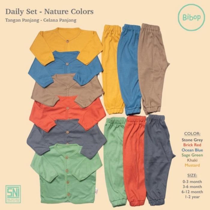 Bibop Baju Bayi Set Panjang 3 Stel Random - stelan baju panjang bayi