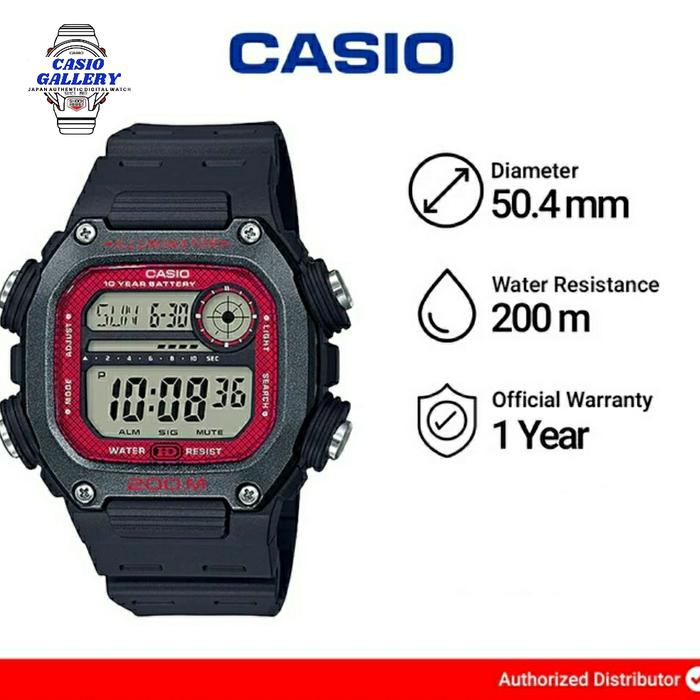 Jam Tangan Pria Casio DW-291H-1B Youth WR 200M Digital Dial Original Bergaransi