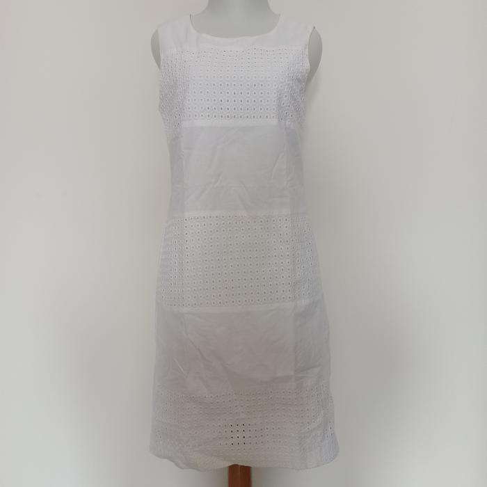 [PRELOVED] Good Dress Putih Motif Eyelet Tanpa Lengan ANNE KLEIN Size M