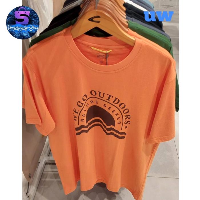 kaos pria camel active bahan katun 100% Original. orange.