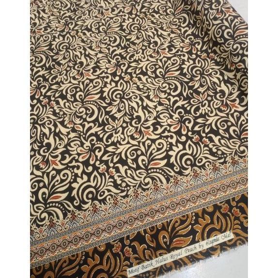 Bahan Kain Batik Semi Sutra Silk Foil Legenda Mas Motif Cacing Cendol