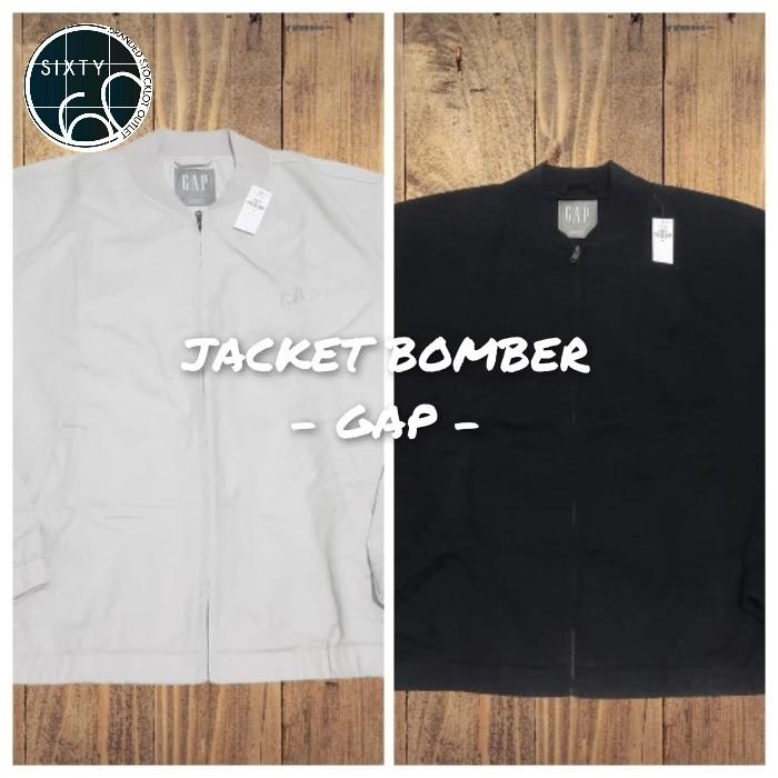 Jaket Bomber GAP New Original | Black Navy Ivory | Katun Spandeks