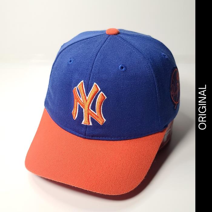 Topi Bisbol Baseball Cap MLB NY Blue Orange