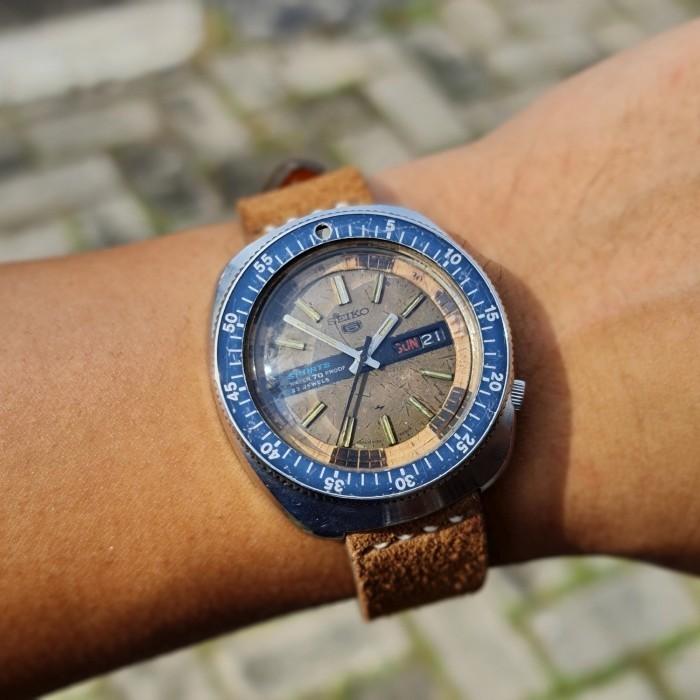 Seiko Rally Diver 5126-6030 automatic Tropical brown cappuccino Dial faded ghost bezel