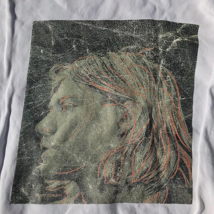 Kurt Cobain Nirvana Archivial Graphics Artwork white Pullover Sweatshirt Sweater Jumper Roundneck By