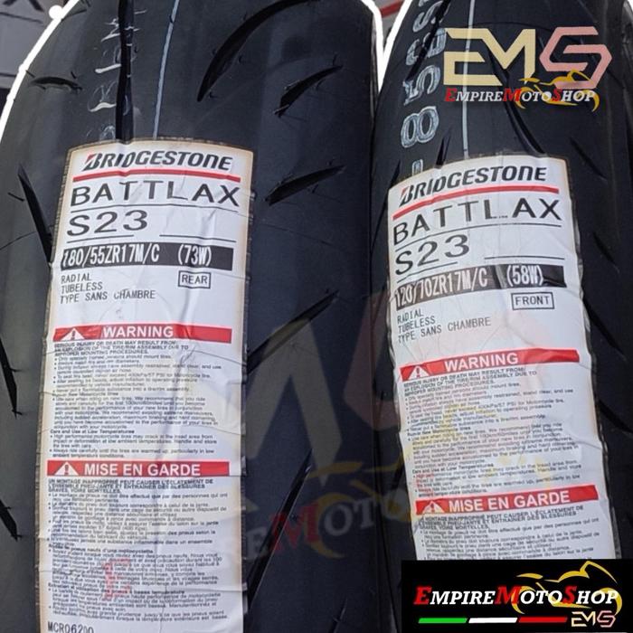 Ban Battlax S23 Ukuran 120 / 70 - 17 & 180 / 55 - 17 120 & 180