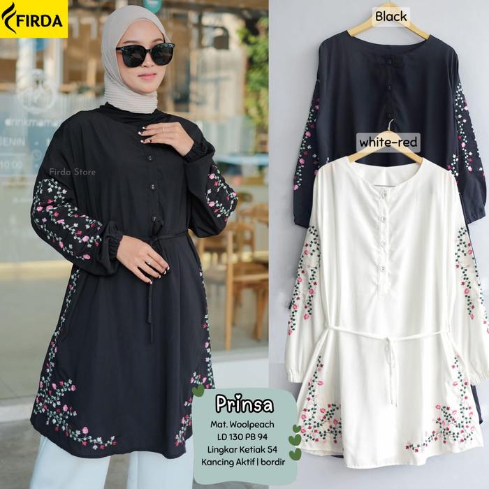Atasan Jumbo Tunik Blouse Wanita Bordir Adisa