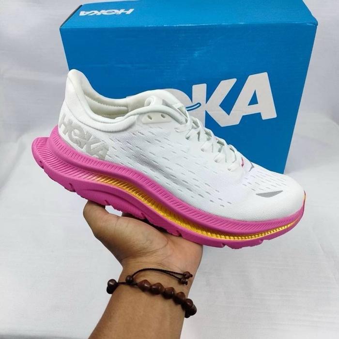 Sepatu Hoka Women Kawana White Pink Original BNIB