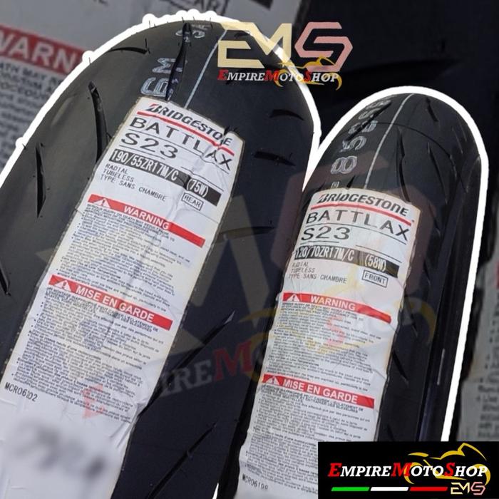 Ban Battlax S23 Ukuran 120 / 70 - 17 & 190 / 55 - 17 120 & 190