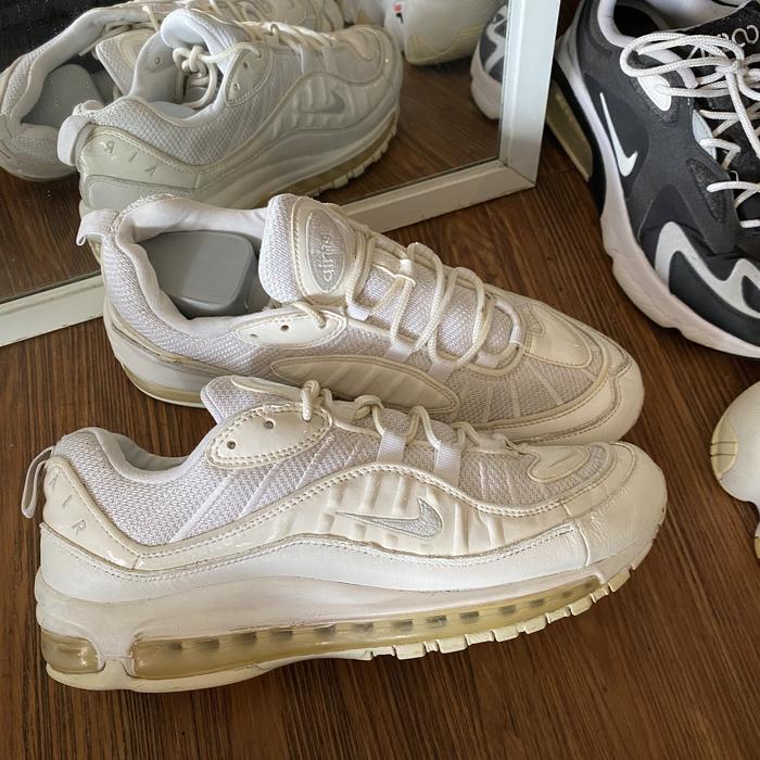 Nike air max 98 triple white original murah - sneakers second market