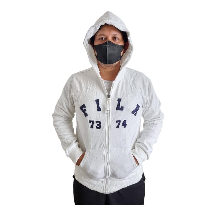 JAKET FILA PRIA WANITA SECOND BRANDED IMPORT / JAKET HOODIE PRIA FILA