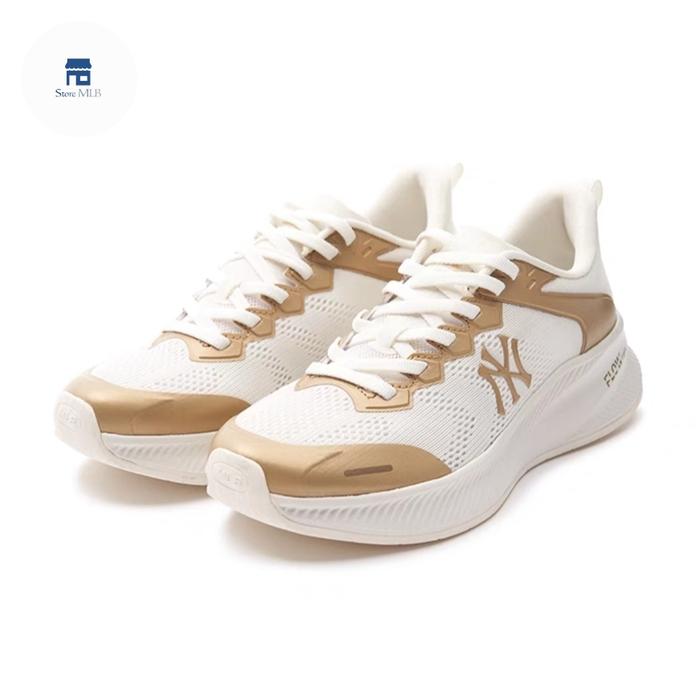 MLB Athflow NY Yankees Sneakers Shoes White Gold 100% Original