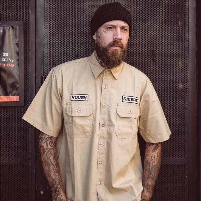 DND EXE - Whefly Workshirt Unisex Casual Streetwear Cream