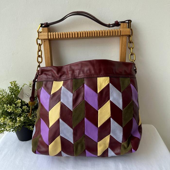 tas wanita fossil gigi shoulder bag patchwork mm