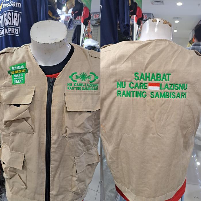 rompi sahabat nu, rompi lazisnu bordiran bisa costum