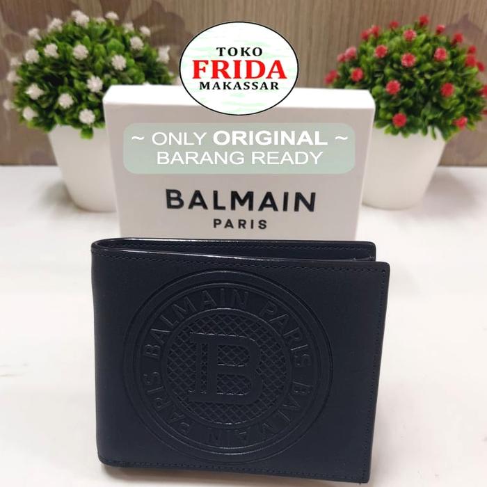 Balmain Paris Original Men Wallet Dompet Pria Art:686BA8130 Color:Navy