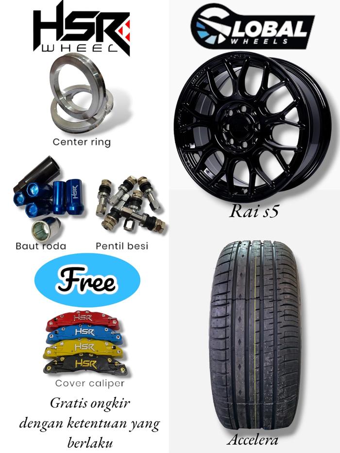 Velg mobil sigra r15 lebar 65 paket komplit | velg hsr ring 15 mobil xenia avanza brio agya dll