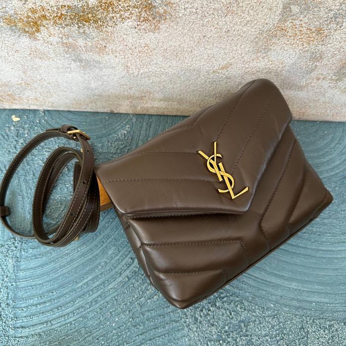 YSL Saint Laurent Toy Loulou Lou Light Musk Brown GHW
