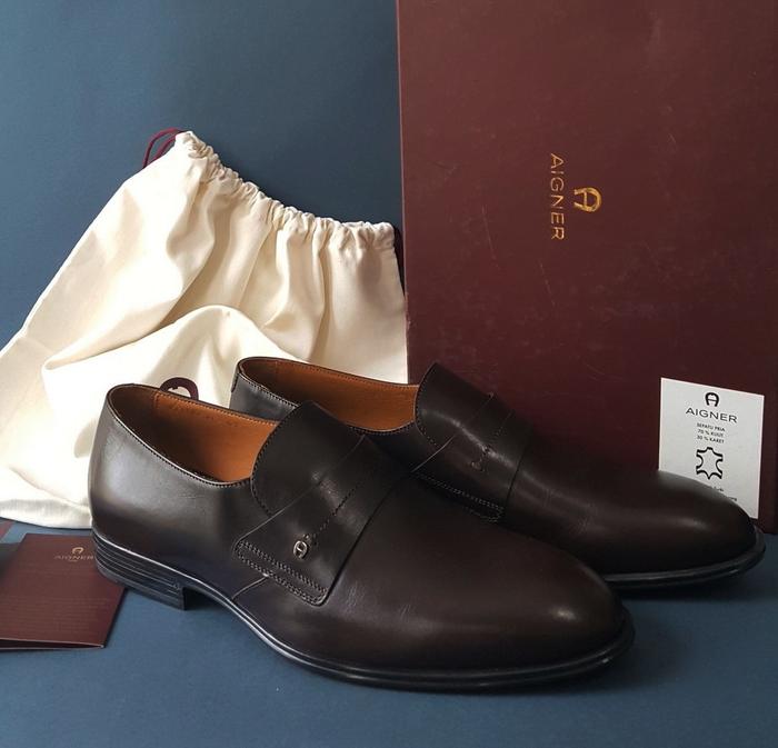 AIGNER MUNICH men shoes calf leather Original store MADE IN ITALY