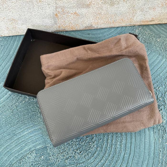 BOTTEGA SHADOW ZIPPY LONG WALLET GREY