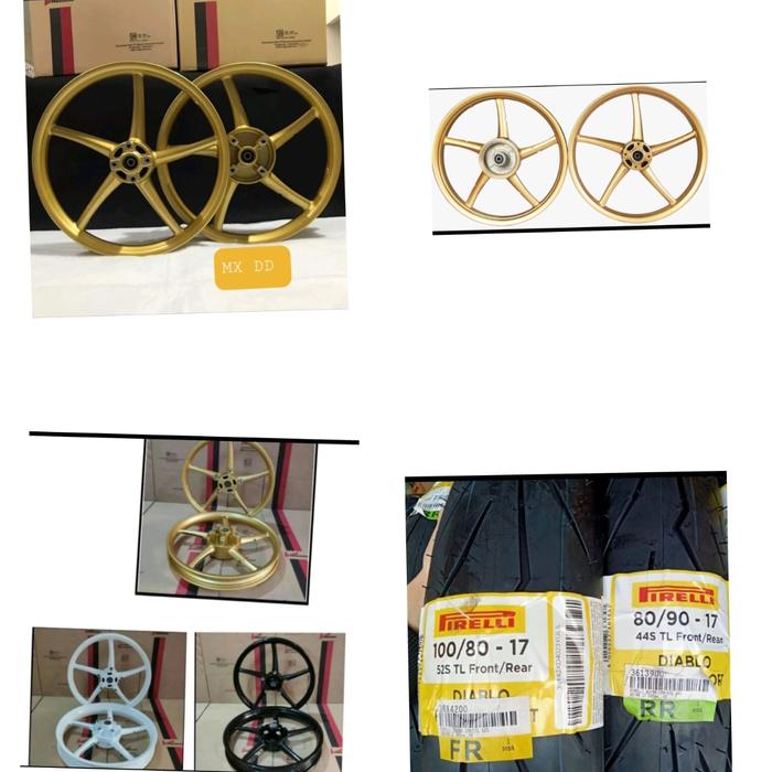 PAKETAN VELG RACING ROSSI MODEL RCB JUPITER MX/MX NEW/MX KING/SATRIA FU/RX KING/SONIC/BEAT/VARIO 125