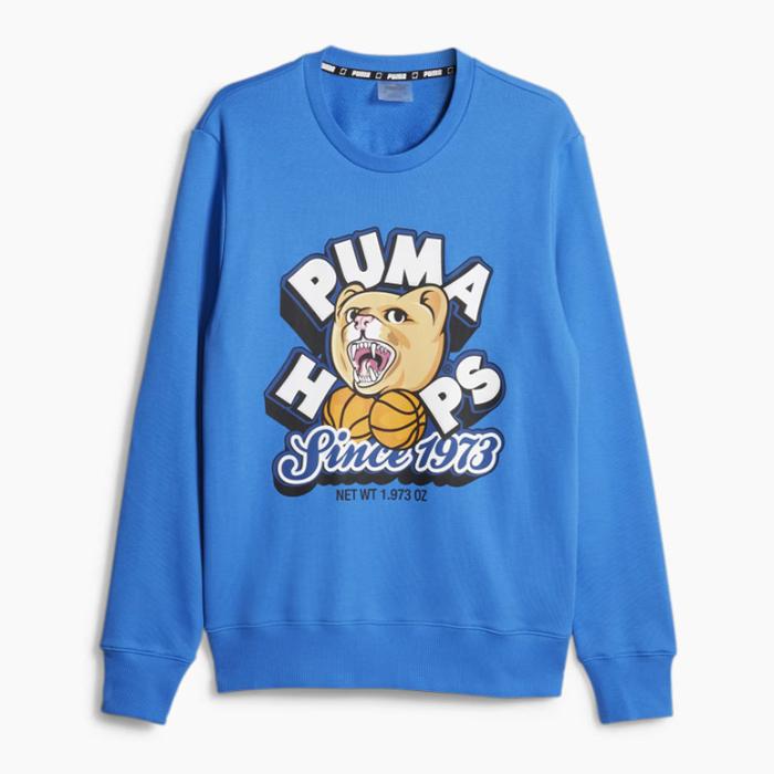 Sweater PU MA DYLAN Mens Basketball Sweatshirt Crewneck Ultra Blue ORIGINAL