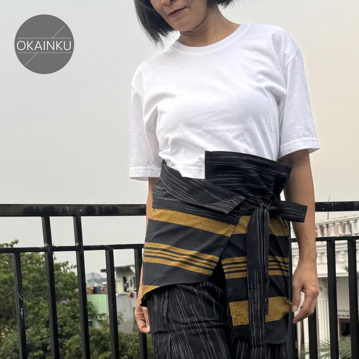 Okainku Sabuki long obi belt tenun lurik