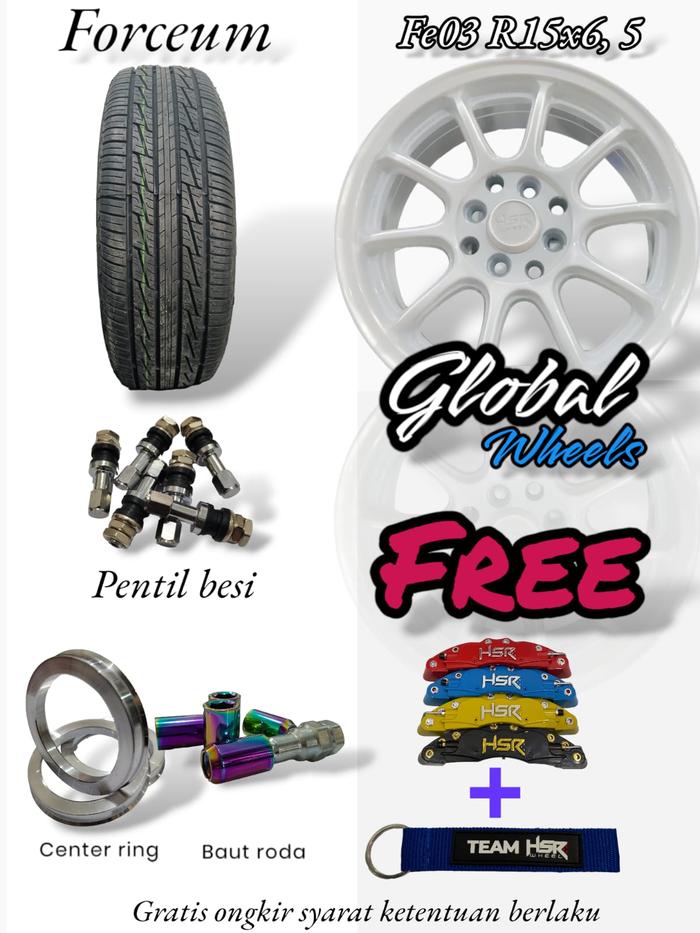 Velg avanza r15 lebar 65 paket komplit | velg hsr ring 15 mobil xenia livina avanza