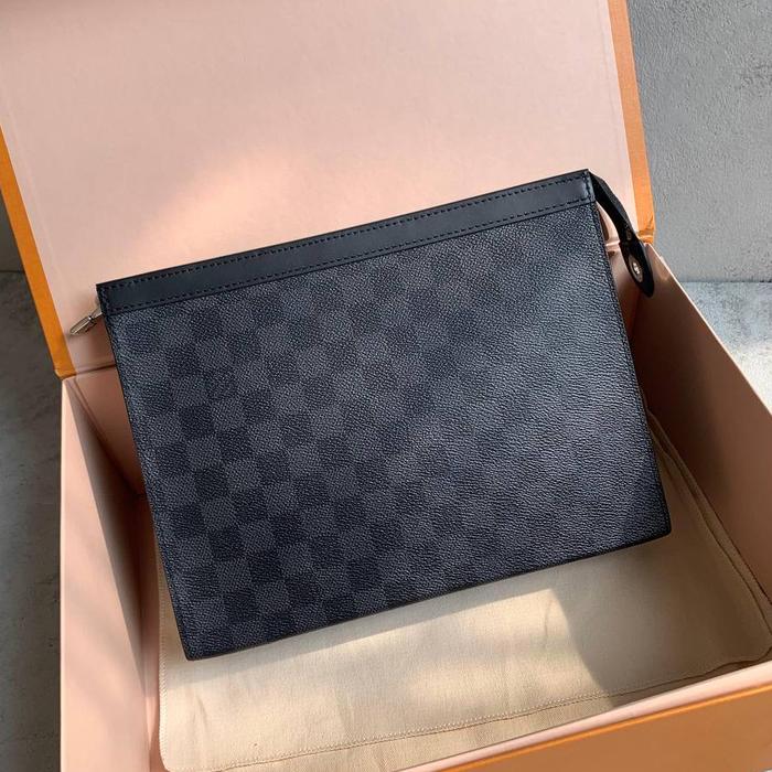 Louis Vuitton LV Voyage MM Pochette Clutch Pouch Damier Ebene
