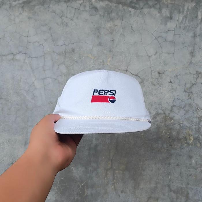 Topi Vintage Rope Hat Topi Tali Kapal Topi Golfer Unisex Pria Wanita PEPSI Original