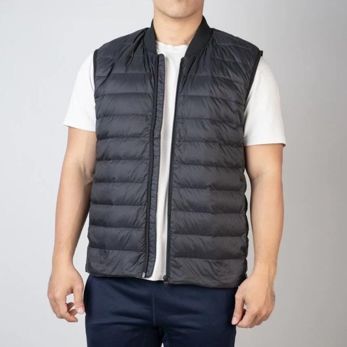 ROMPI PRIA BULU ANGSA TBJ GOOSE DOWN VEST OUTDOOR LIGHTWEIGHT BLACK
