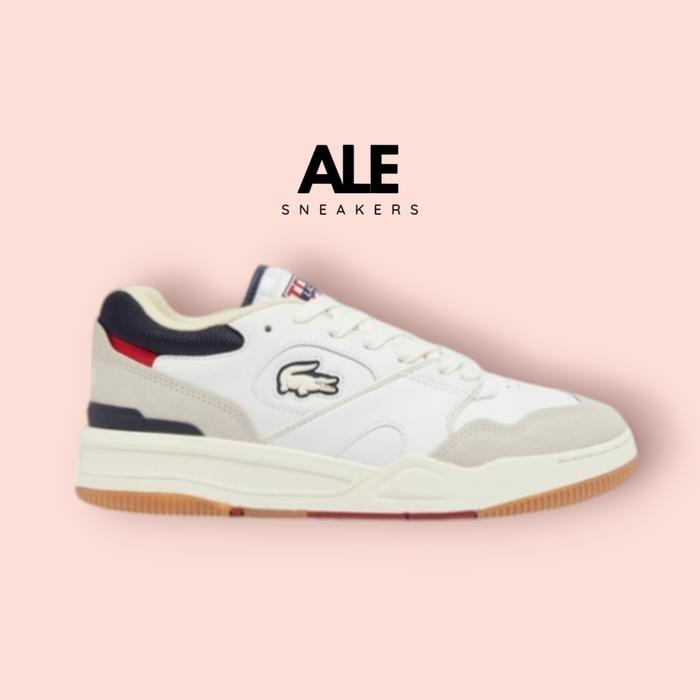 Sepatu Sneakers Pria Lacoste Lineshot White/Navy (48SMA0102) Original