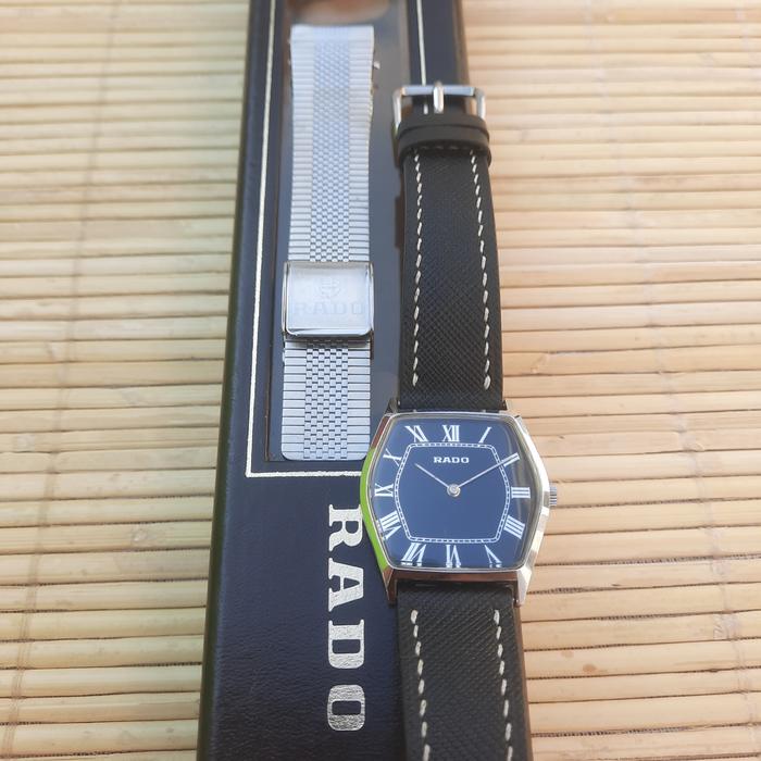 SOLD!! RARE Rado Black Roman Dial Vintage Original Omega Longines Mido