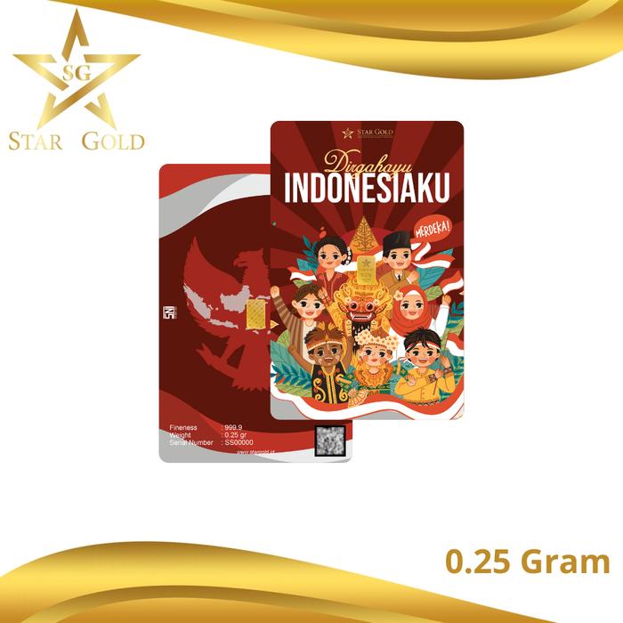 Logam Mulia Micro Gold StarGold Merdeka - 0.25 Gram