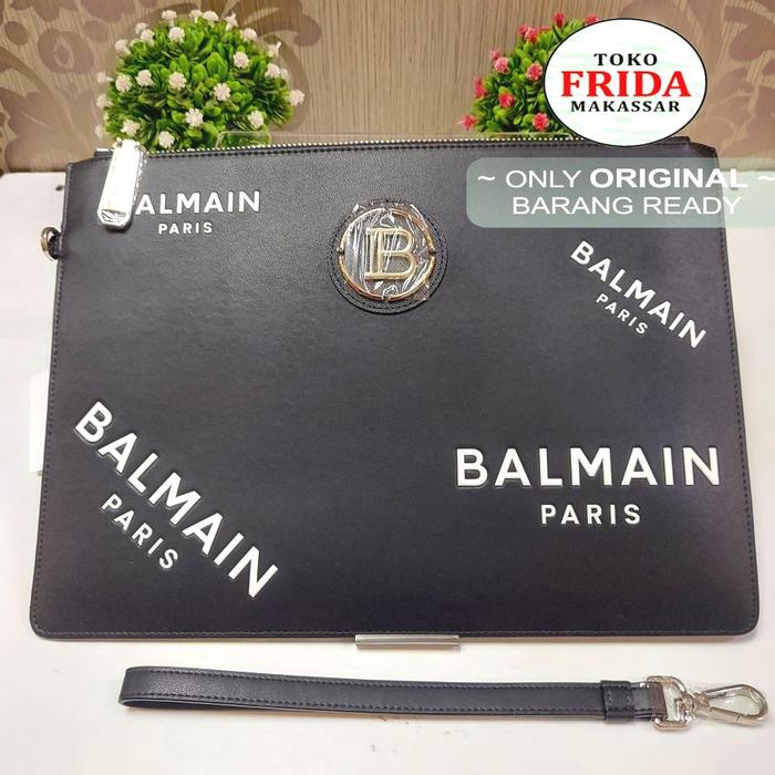 Balmain Paris Original Clutch Hand Bag Men Art:680BA666 Color:Black