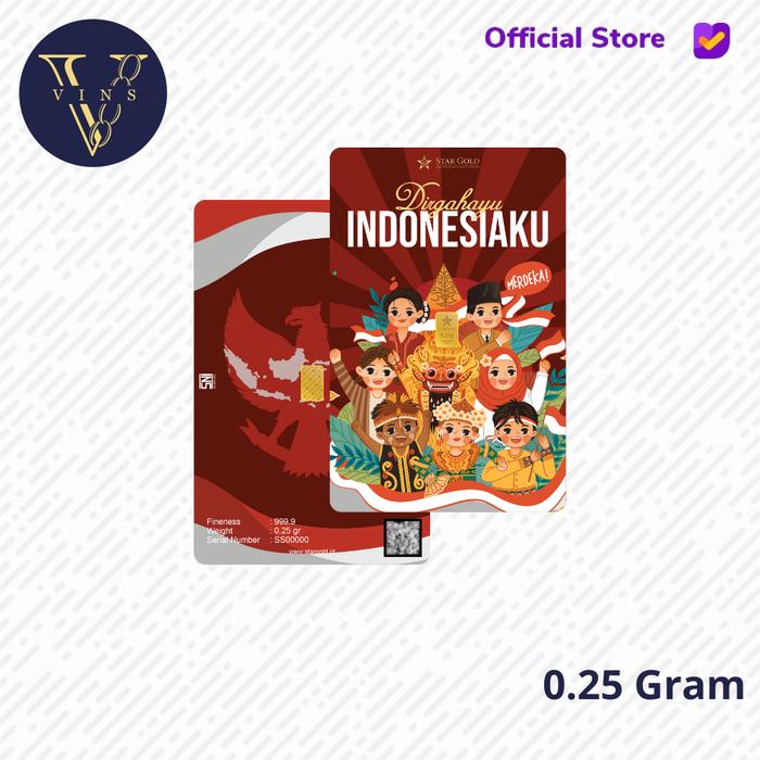 Logam Mulia Micro Gold StarGold Merdeka - 0.25 Gram