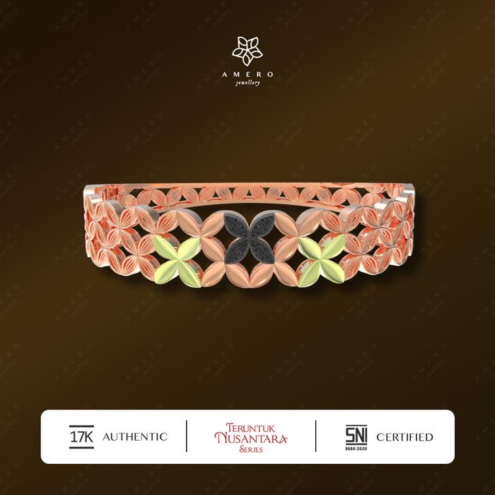 Amero Jewellery Teruntuk Nusantara Andrawina Gelang Emas Lavani 17K