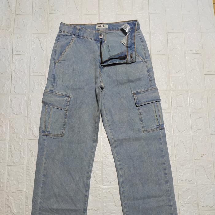 CELANA PANJANG-INDIO-CARGO-JEANS-SIZE:28 (214 T 1)