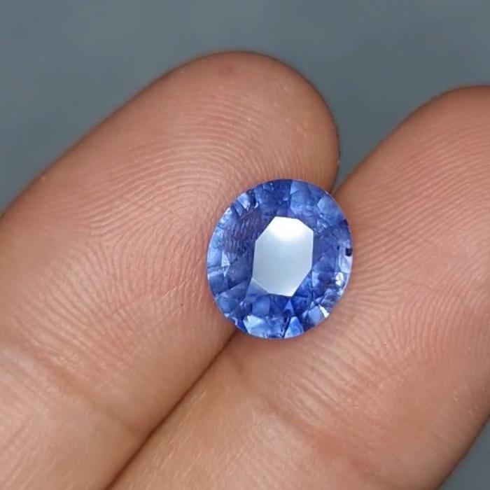 Natural Blue Sapphire Srilanka 2.88 ct memo kgl cristal top luster
