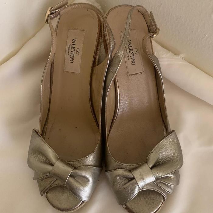 Preloved Valentino Wedges Ribbon Wedges Espadrilles